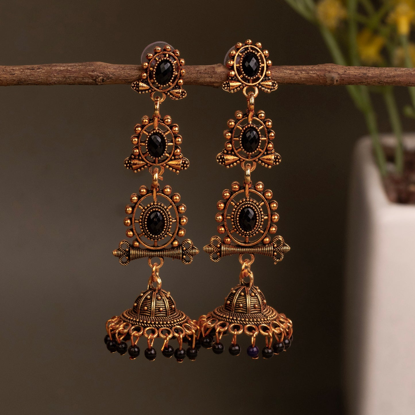 Oxidised Earrings E273