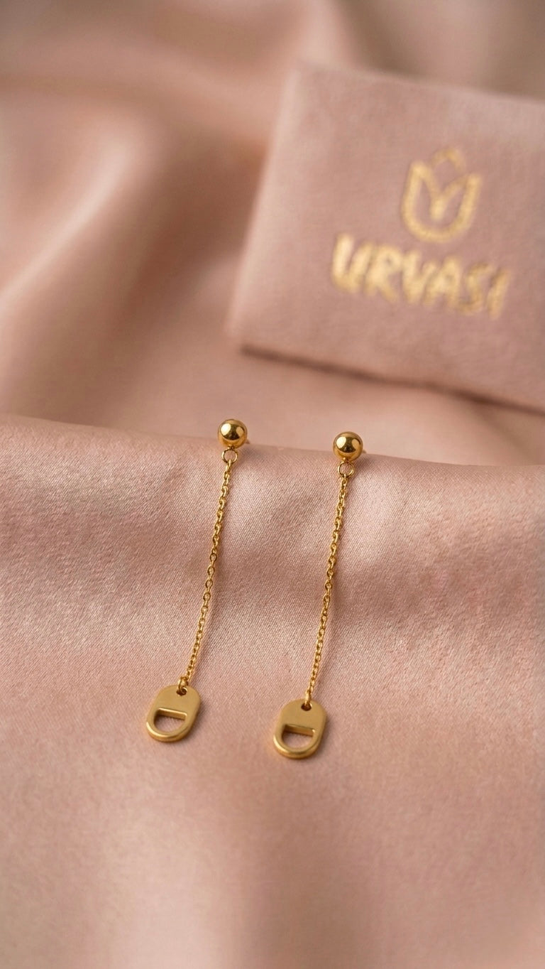Golden Treasure Dangler Earrings E1041
