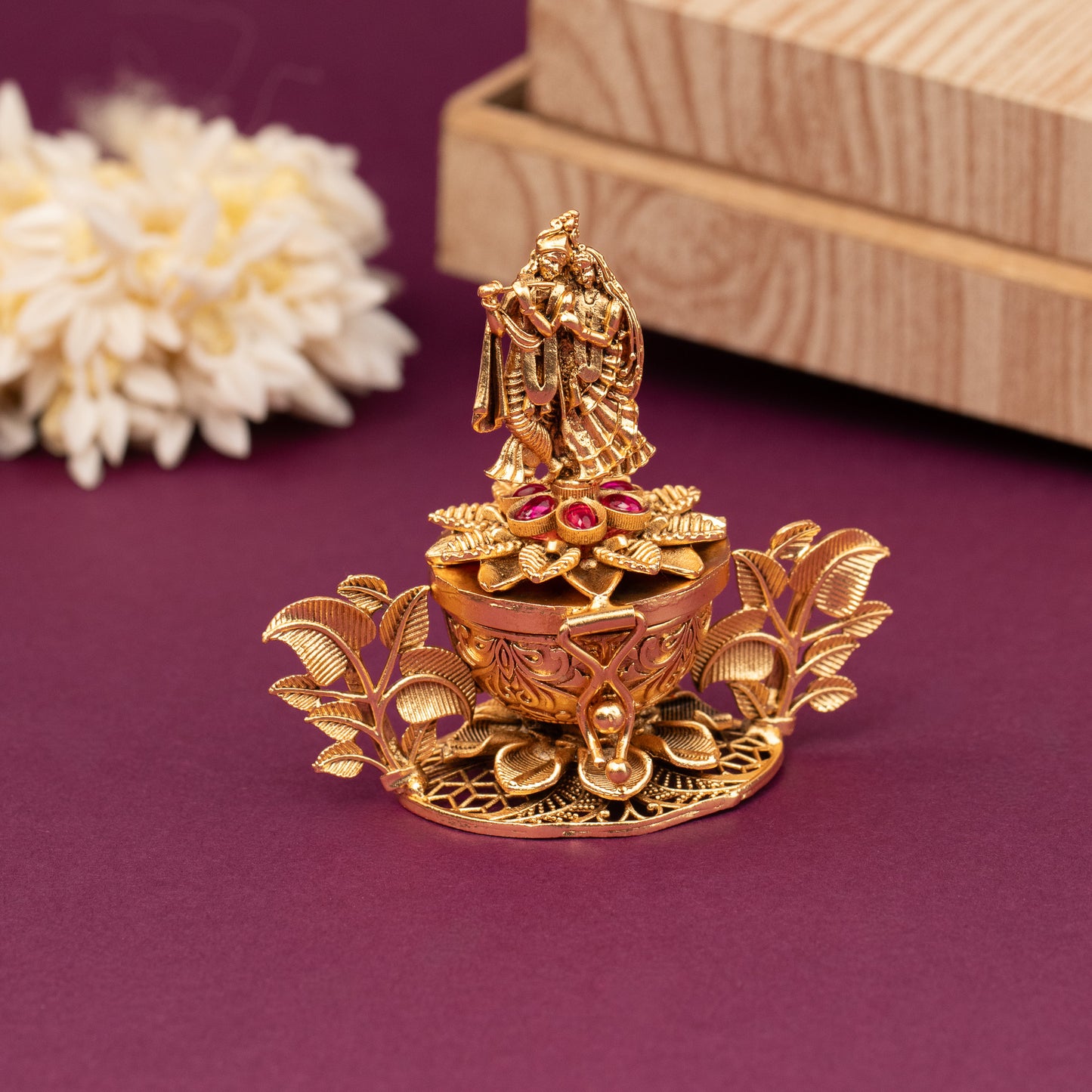 Premium Antique Kumkum box KB21