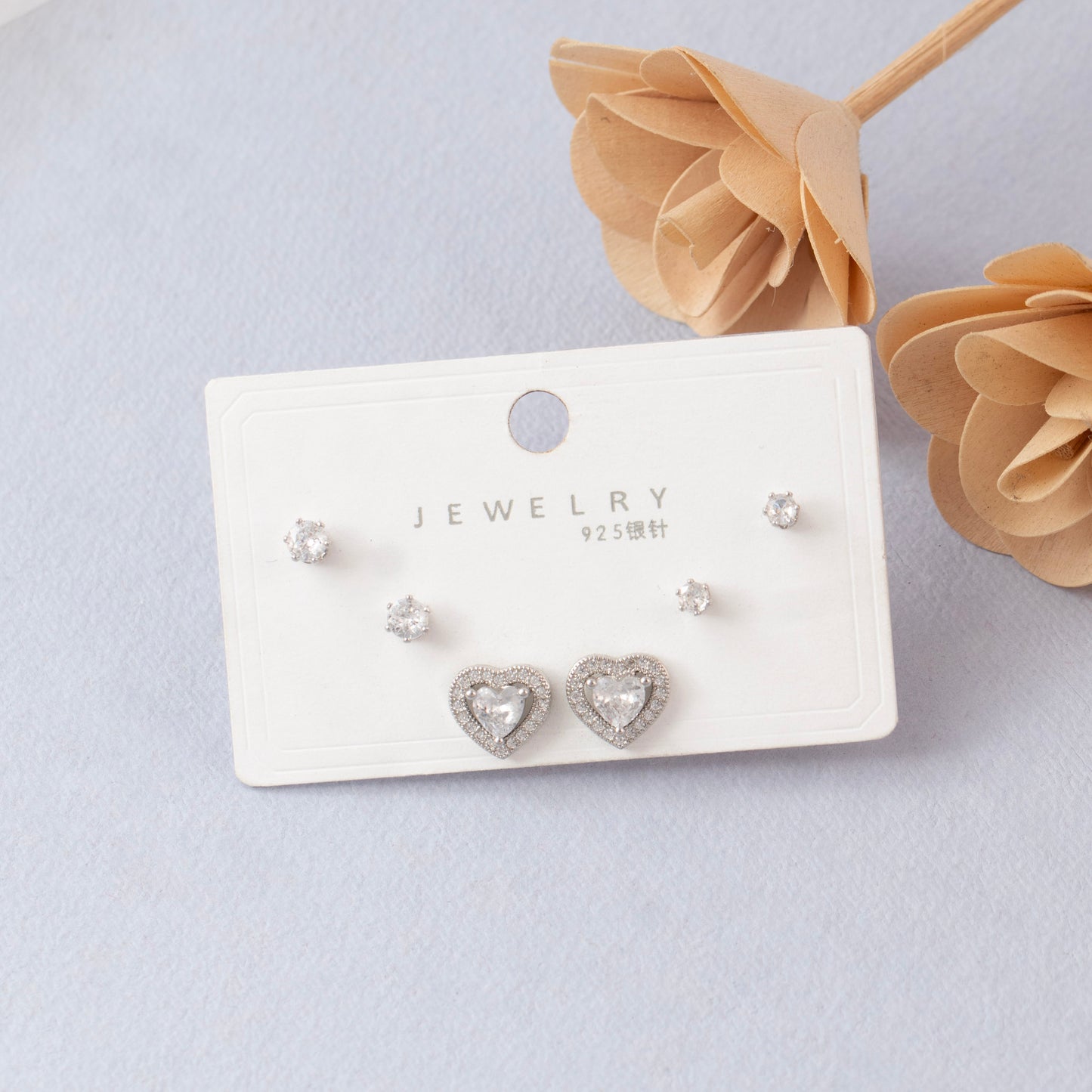 Stud Earrings E276 (Set of 3 )