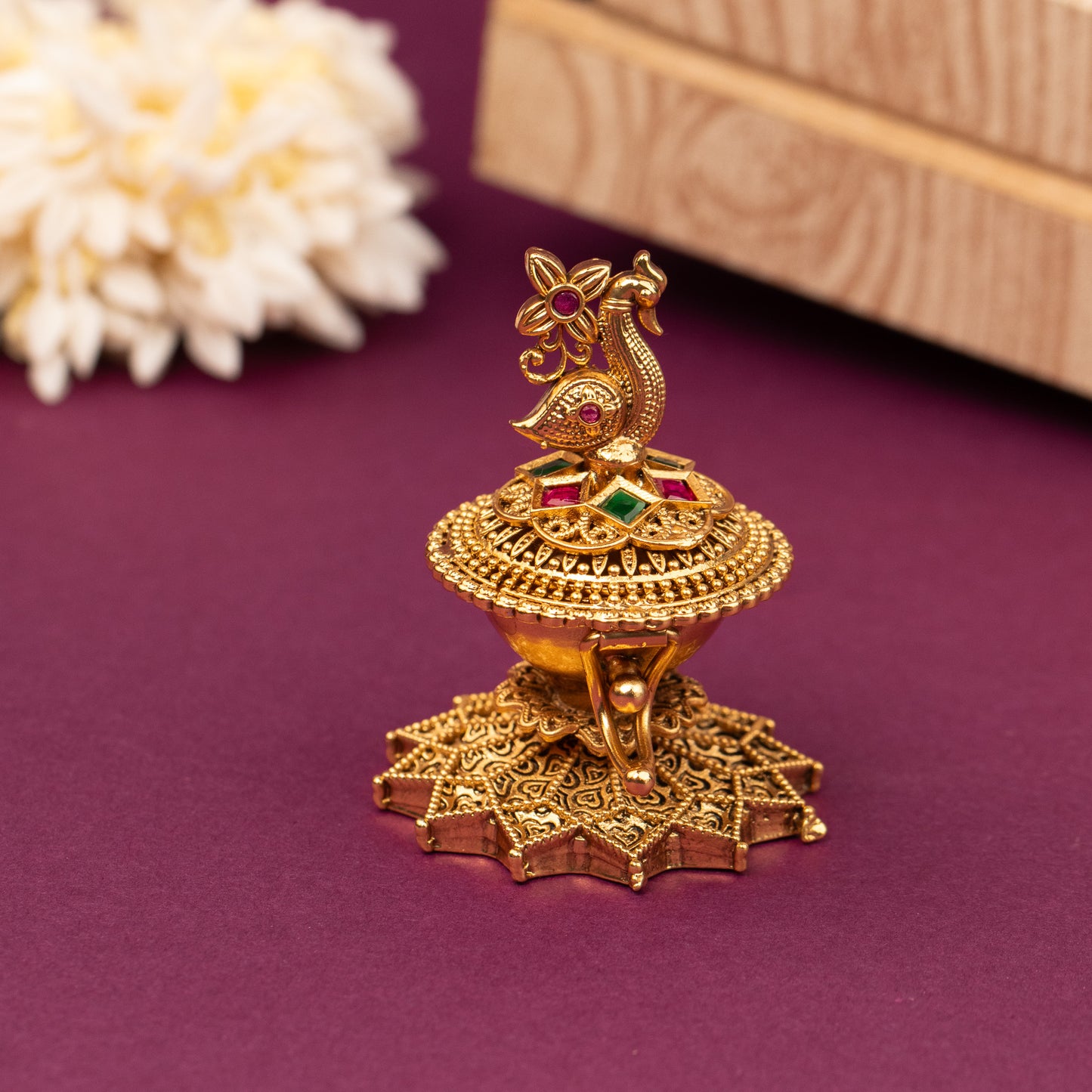 Premium Antique Kumkum box KB19
