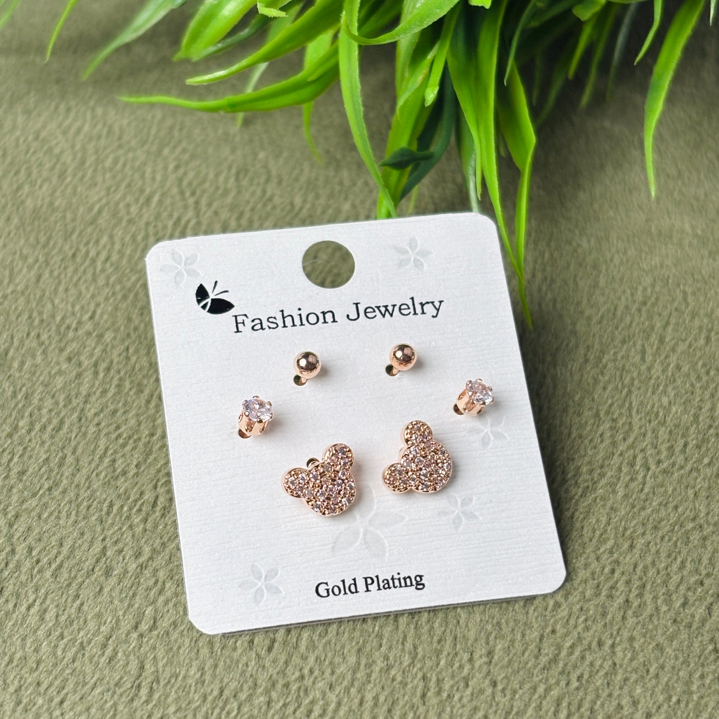 Stud Earrings E380 (Set of 3)
