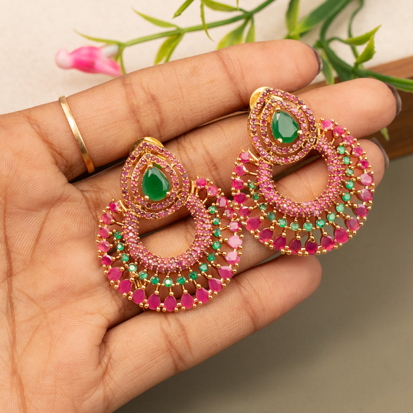 Antique Stone Earrings E1371