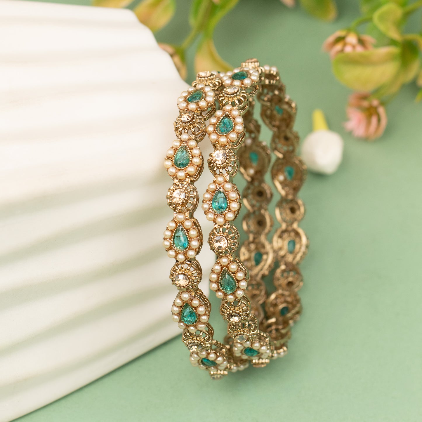 Rubans Gold-Plated Bangles B628 (2 piece)