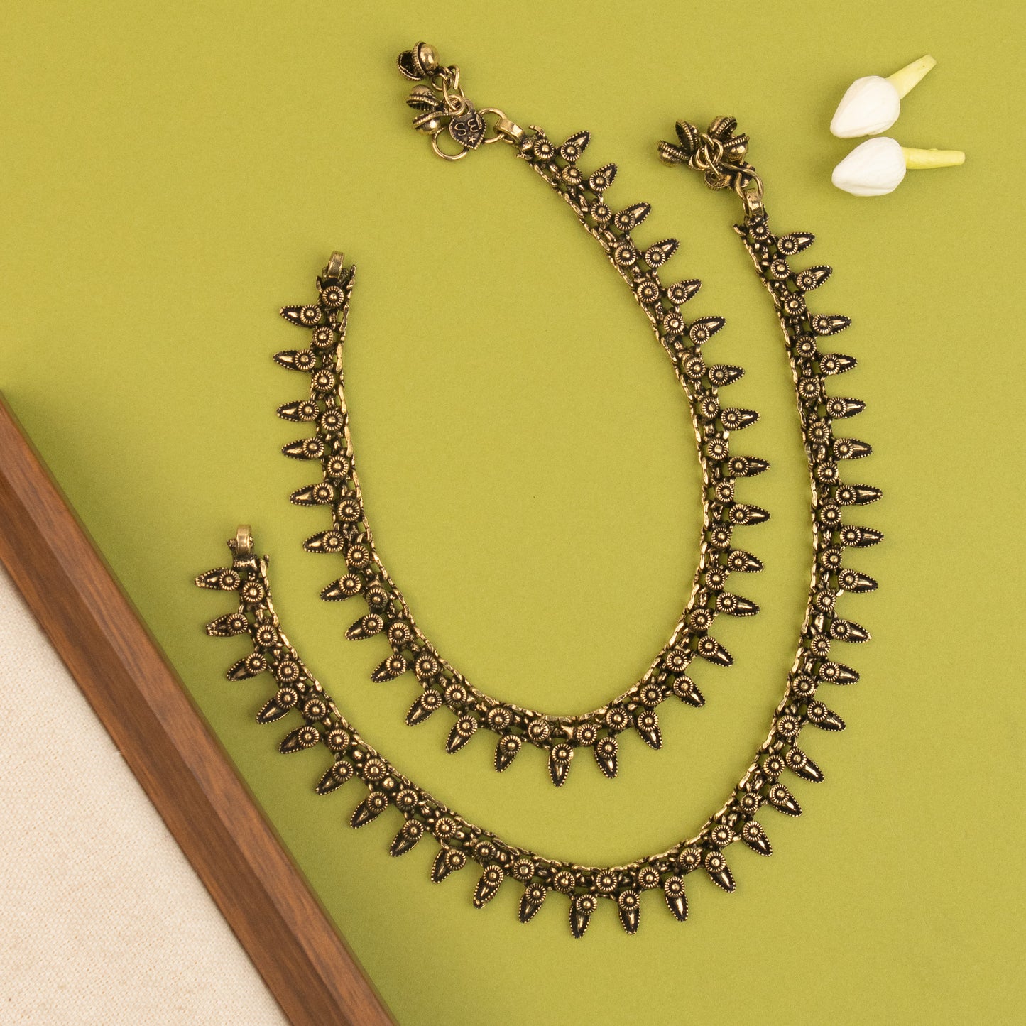 Oxidised Mehandi Anklet AK93