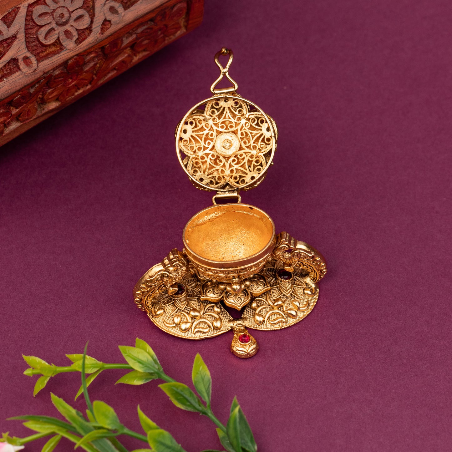 Premium Antique Kumkum box KB17
