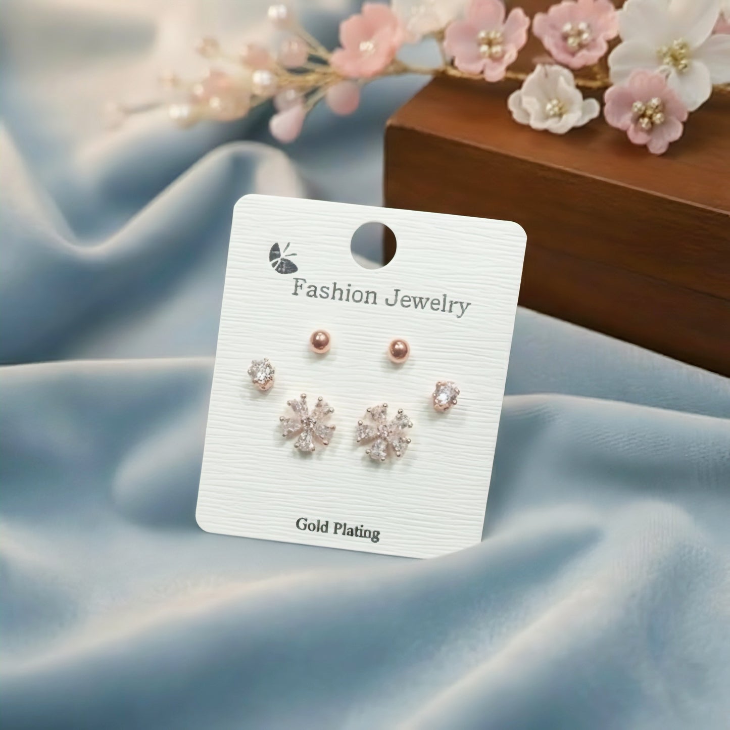 Stud Earrings E296 (Set of 3)