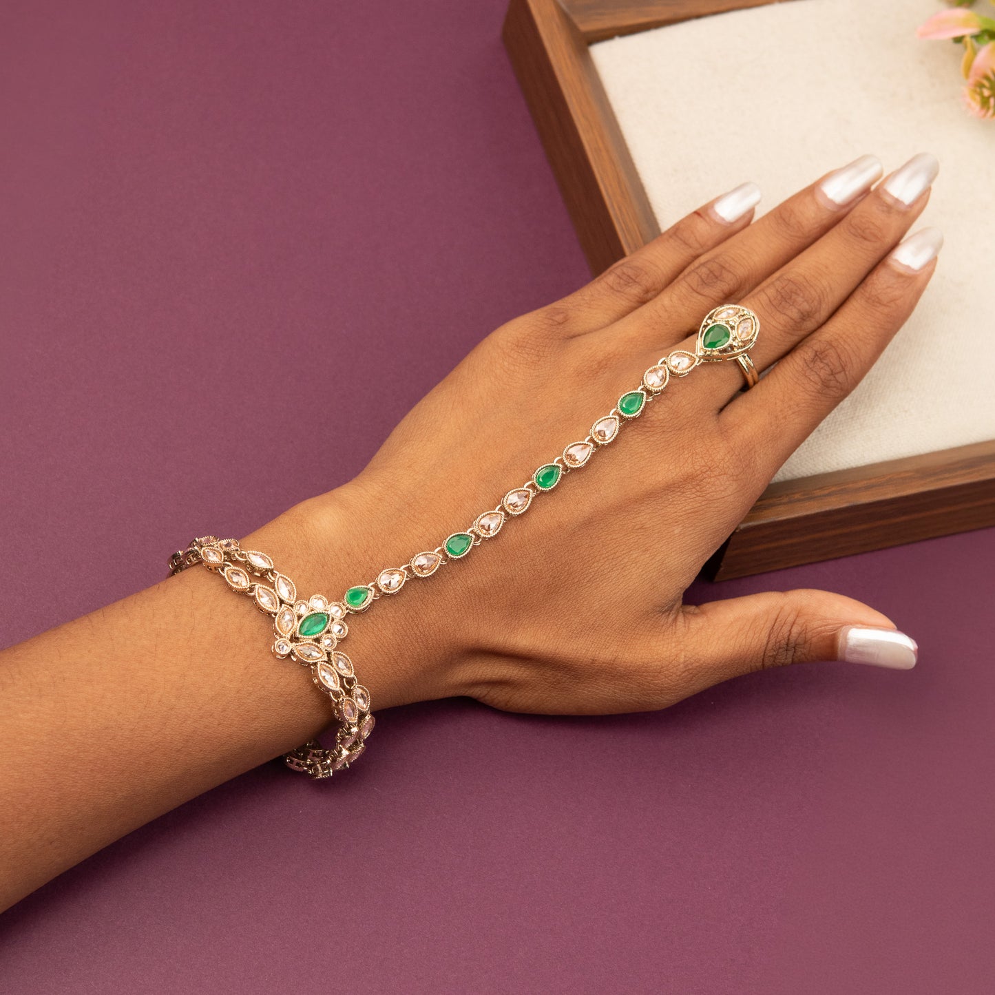 Hand Bracelet with Ring BR150
