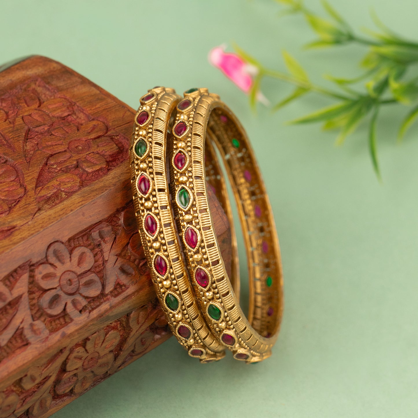 Antique Bangle B73(2 Piece)