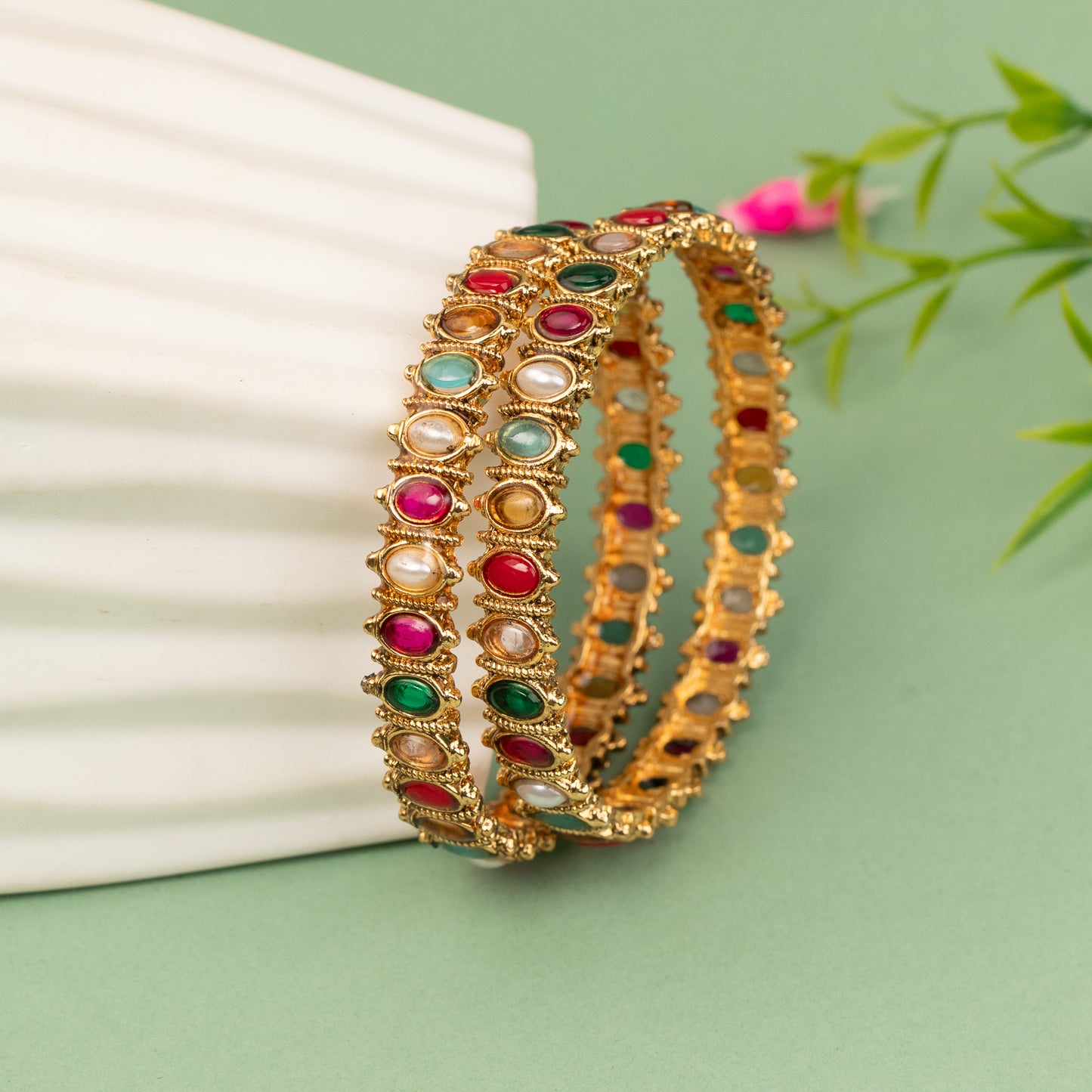 Antique Bangle B596(2 Piece)