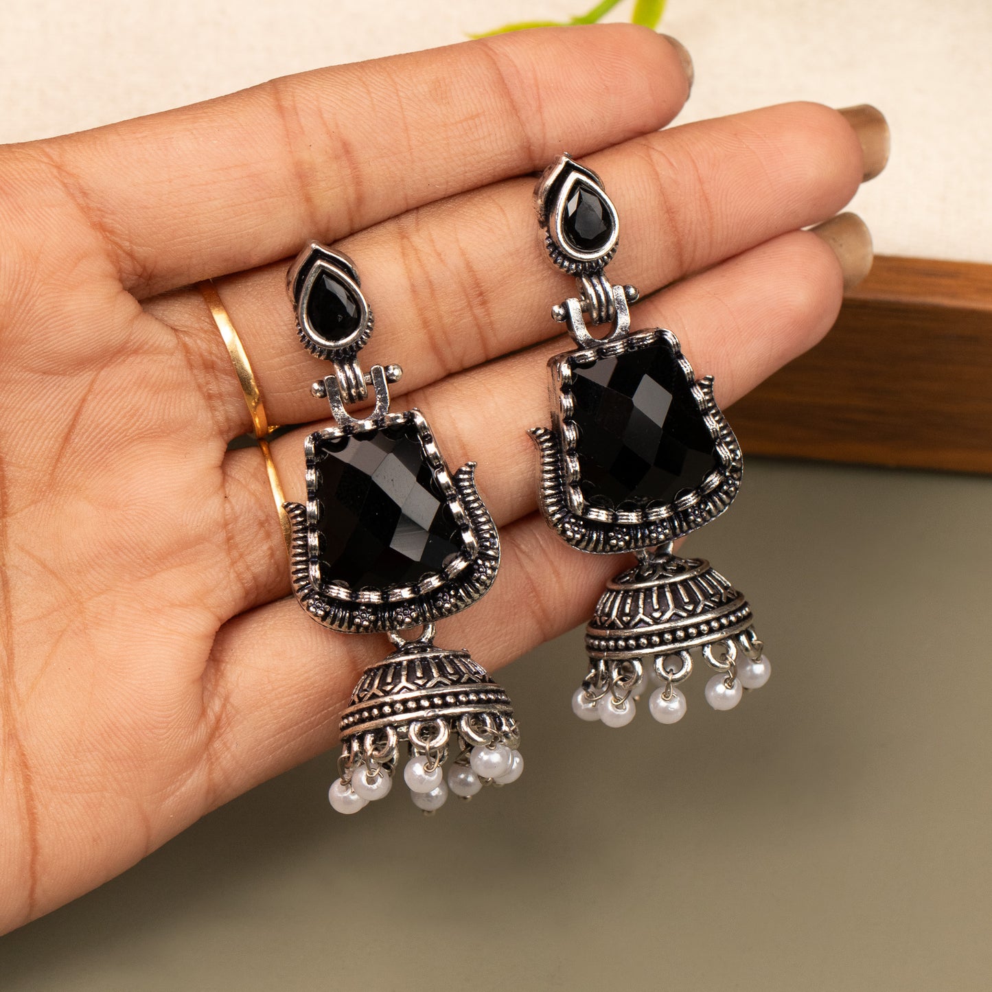 Oxidised Earrings E1318