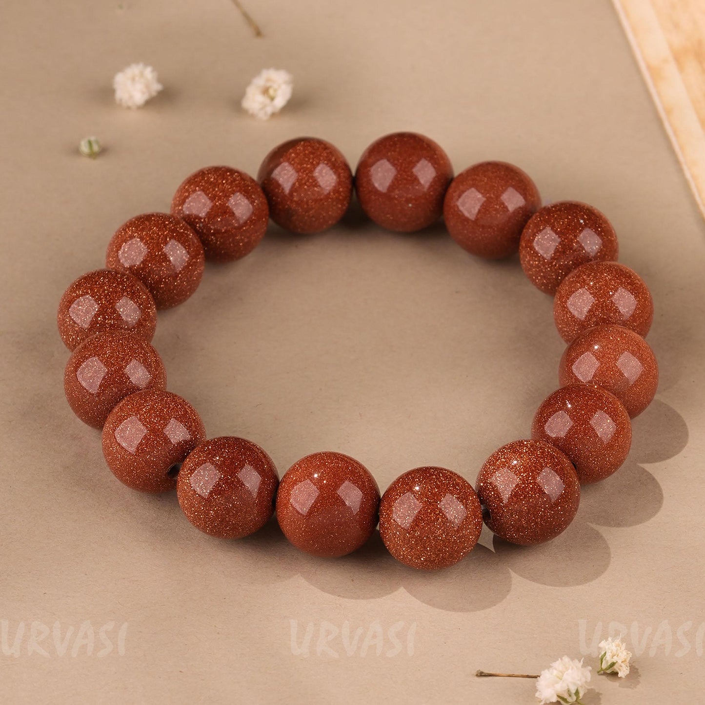 Hand-Made Sandstone Shimmering Bracelet BR109