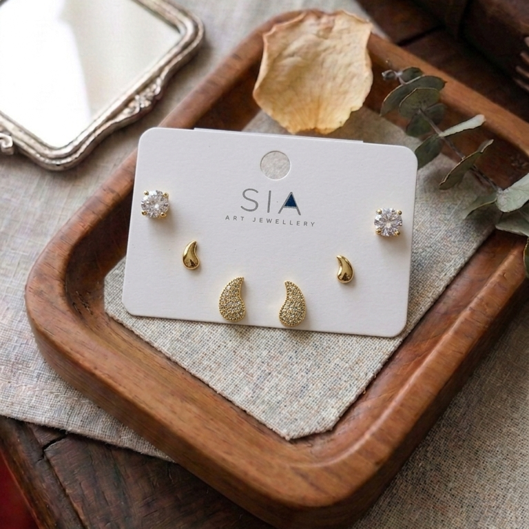 Stud Earrings E1147 (Set of 3)