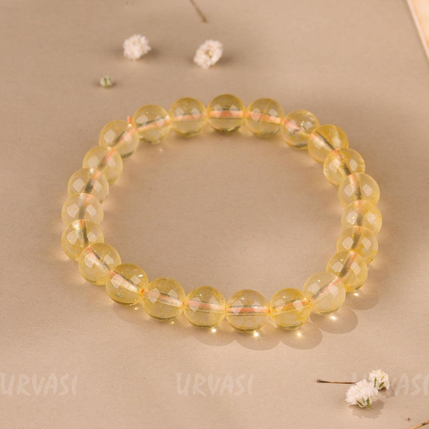 Hand-Made Natural yellow Citrine Crystal Bracelet BR112