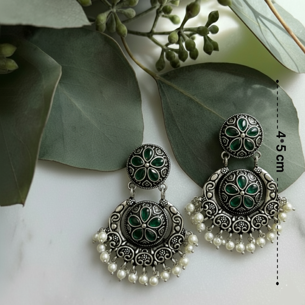 Oxidised Earrings E163