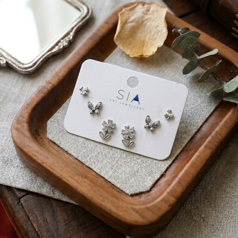 Stud Earrings E1151 (Set of 3)