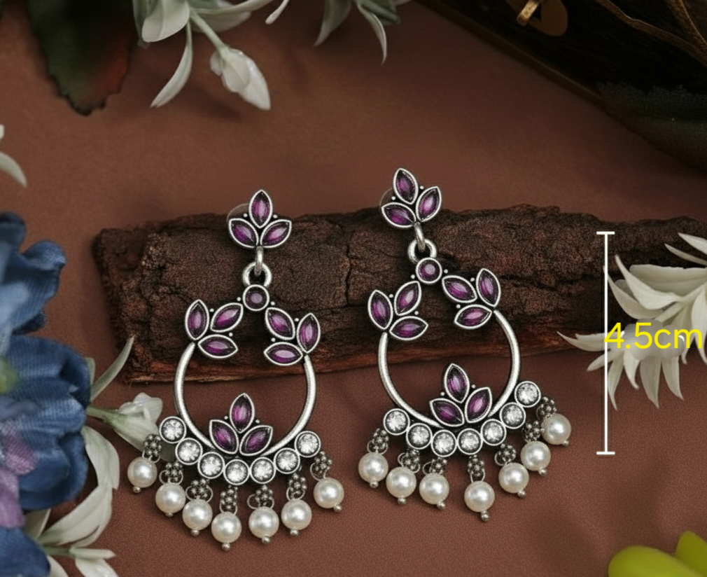 Oxidised Earrings E166