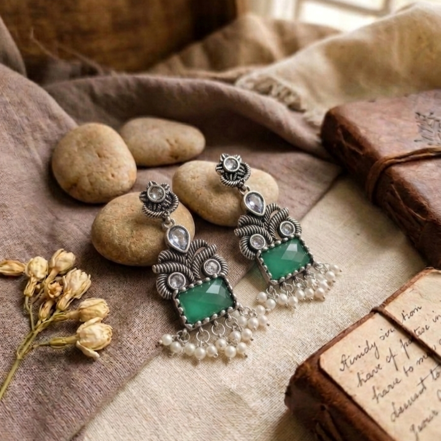 Oxidised Earrings E1159