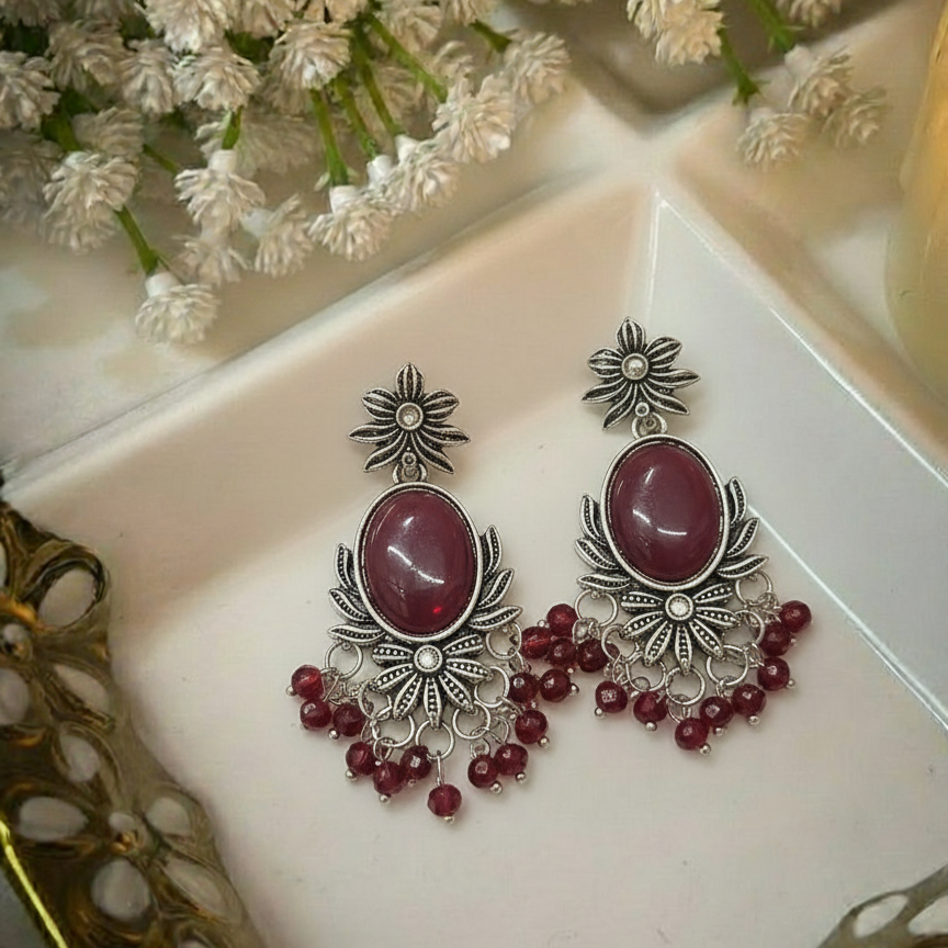 Oxidised Earrings E816