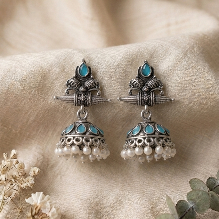 Oxidised Earrings E1194