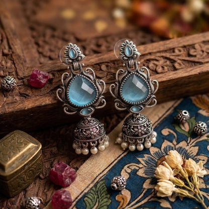 Oxidised Earrings E1175