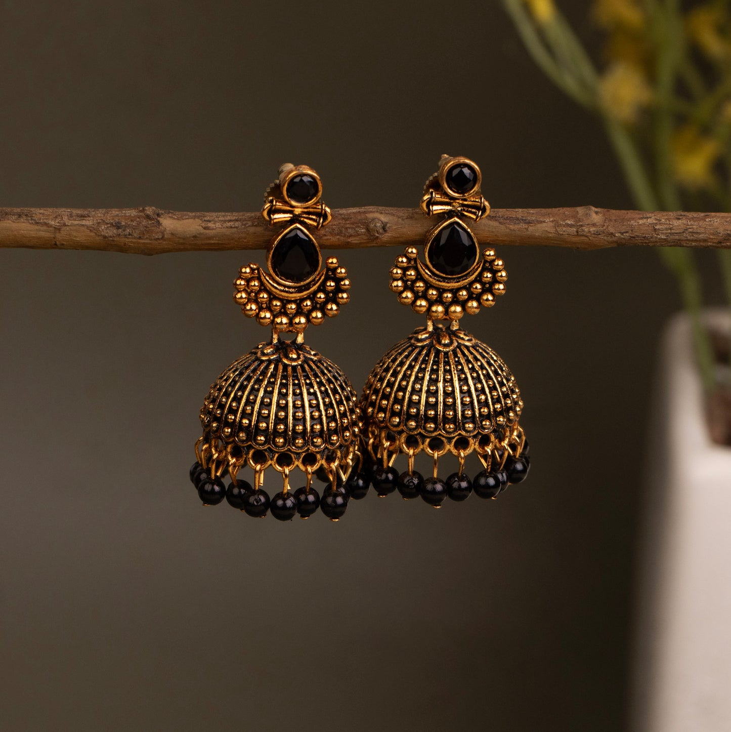 Oxidised Earrings E254