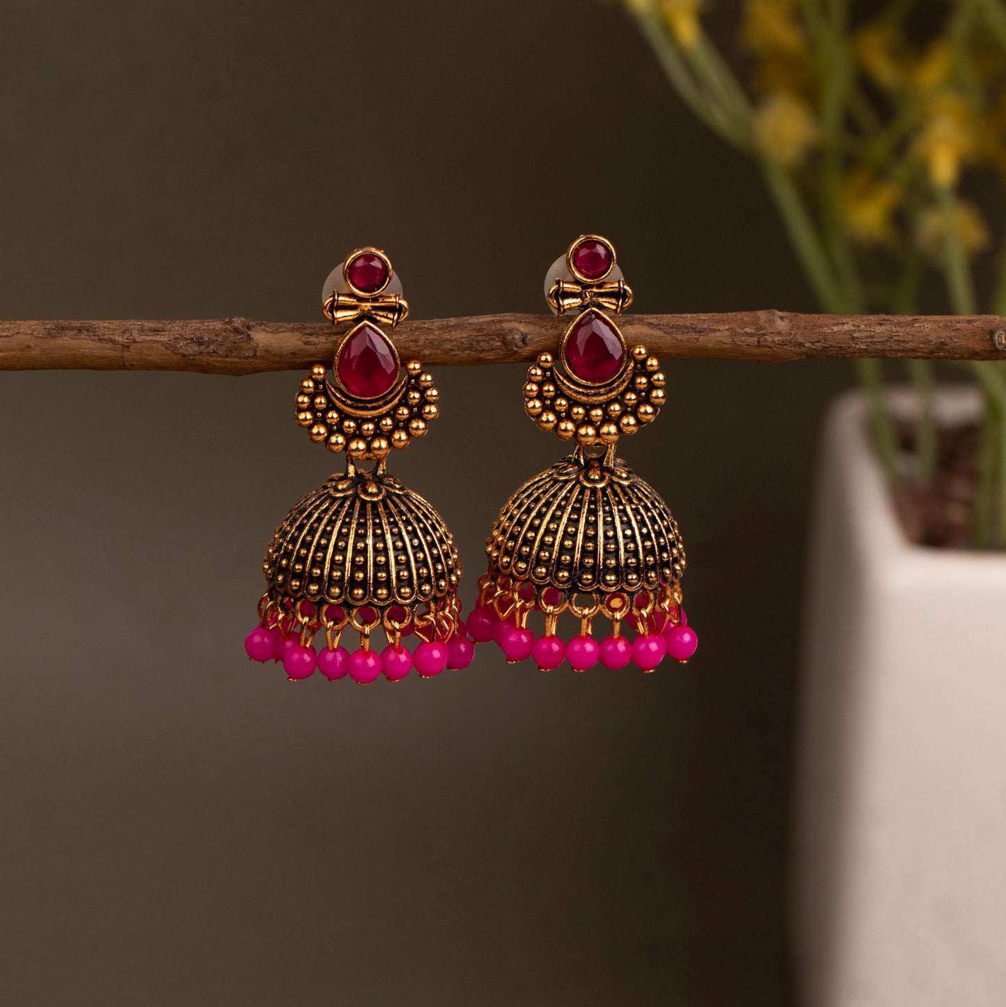 Oxidised Earrings E254