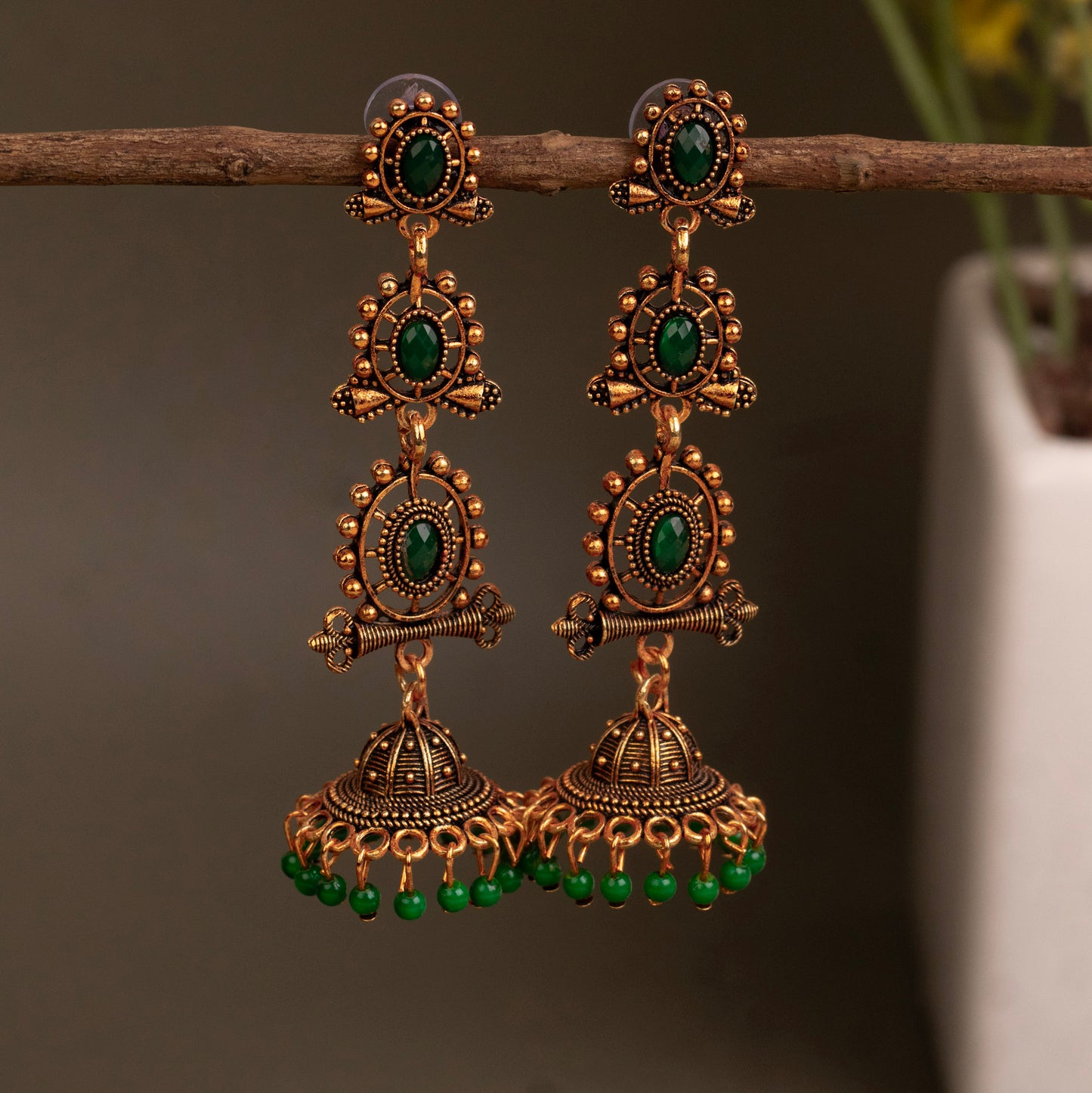 Oxidised Earrings E273