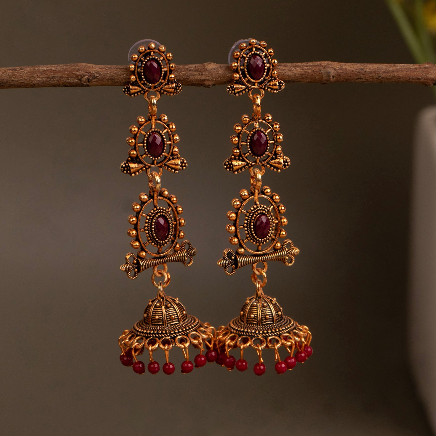 Oxidised Earrings E273