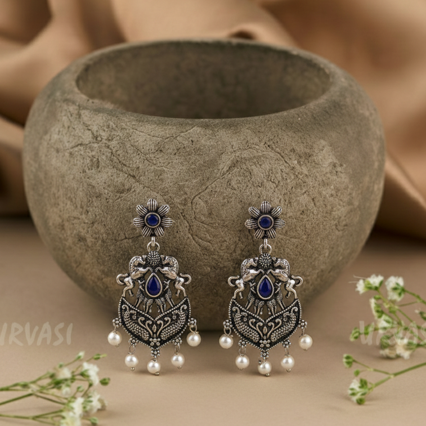 Oxidised Earrings E833