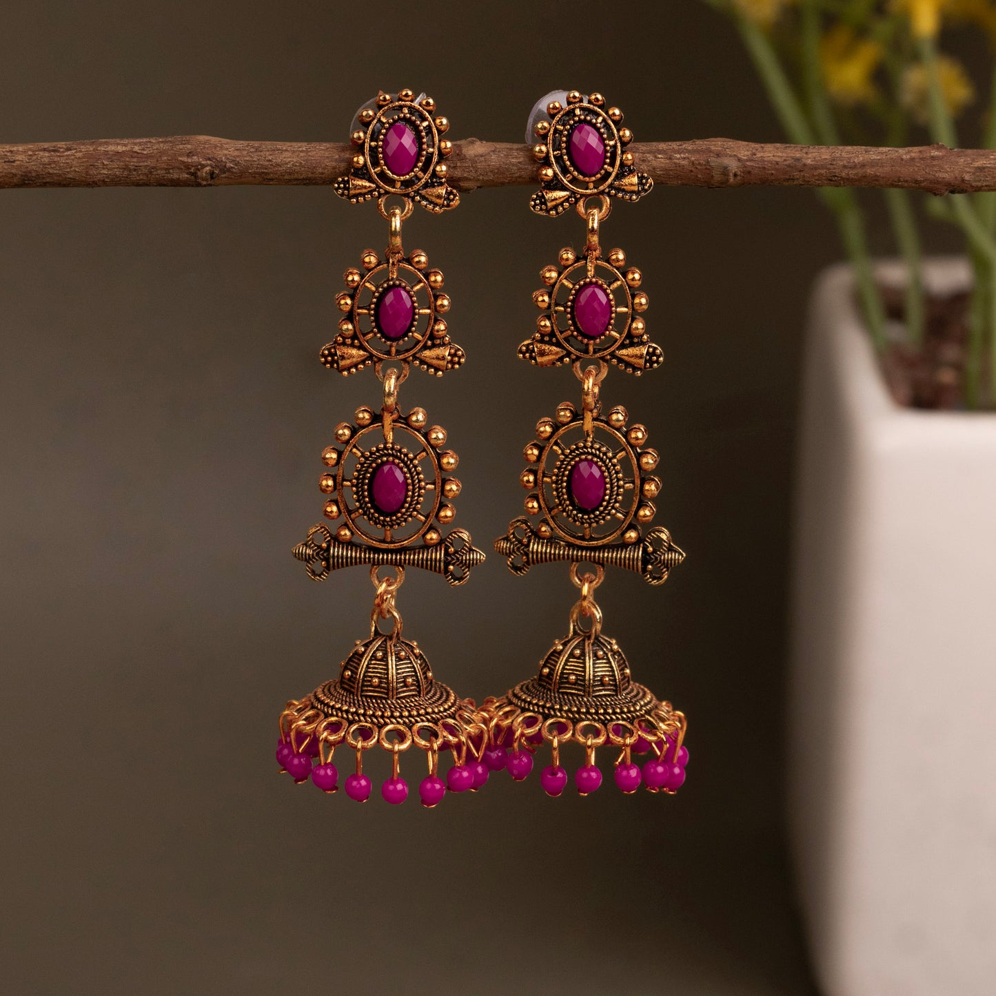 Oxidised Earrings E273