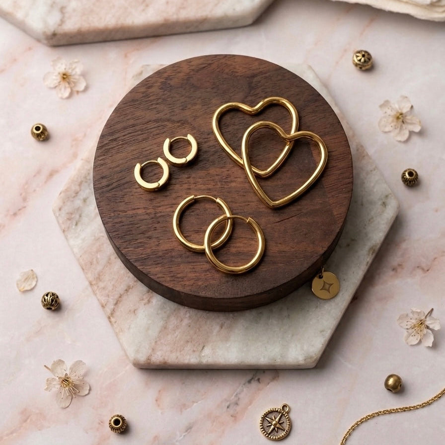 Hoop Earrings E881[Set of 3]