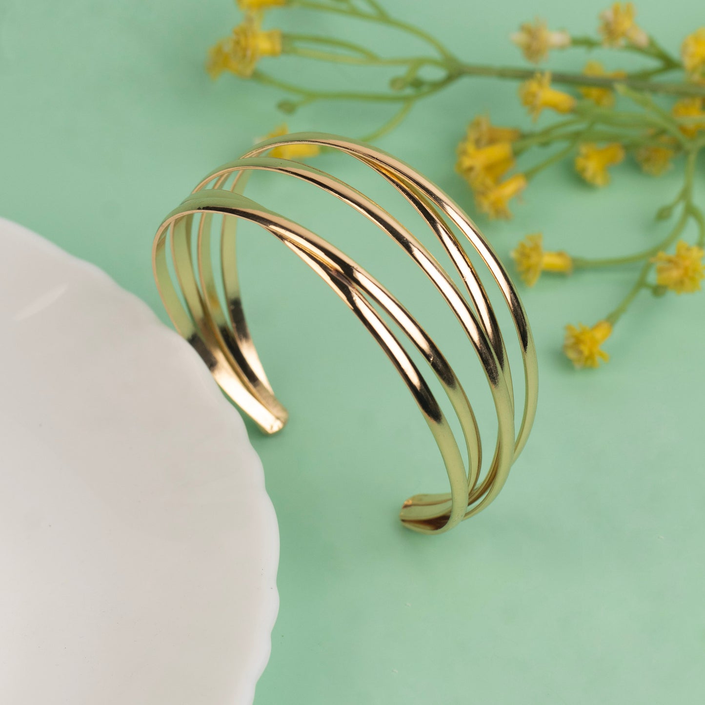 Cuff Bangle B516[Anti Tarnished]