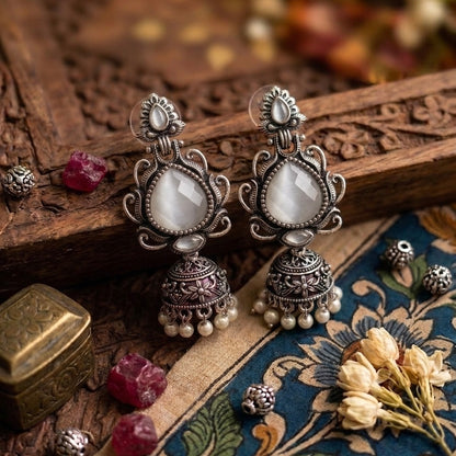 Oxidised Earrings E1175