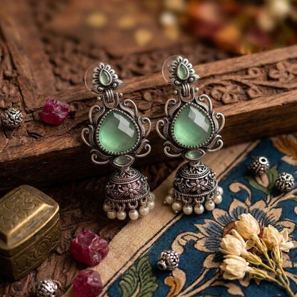 Oxidised Earrings E1175