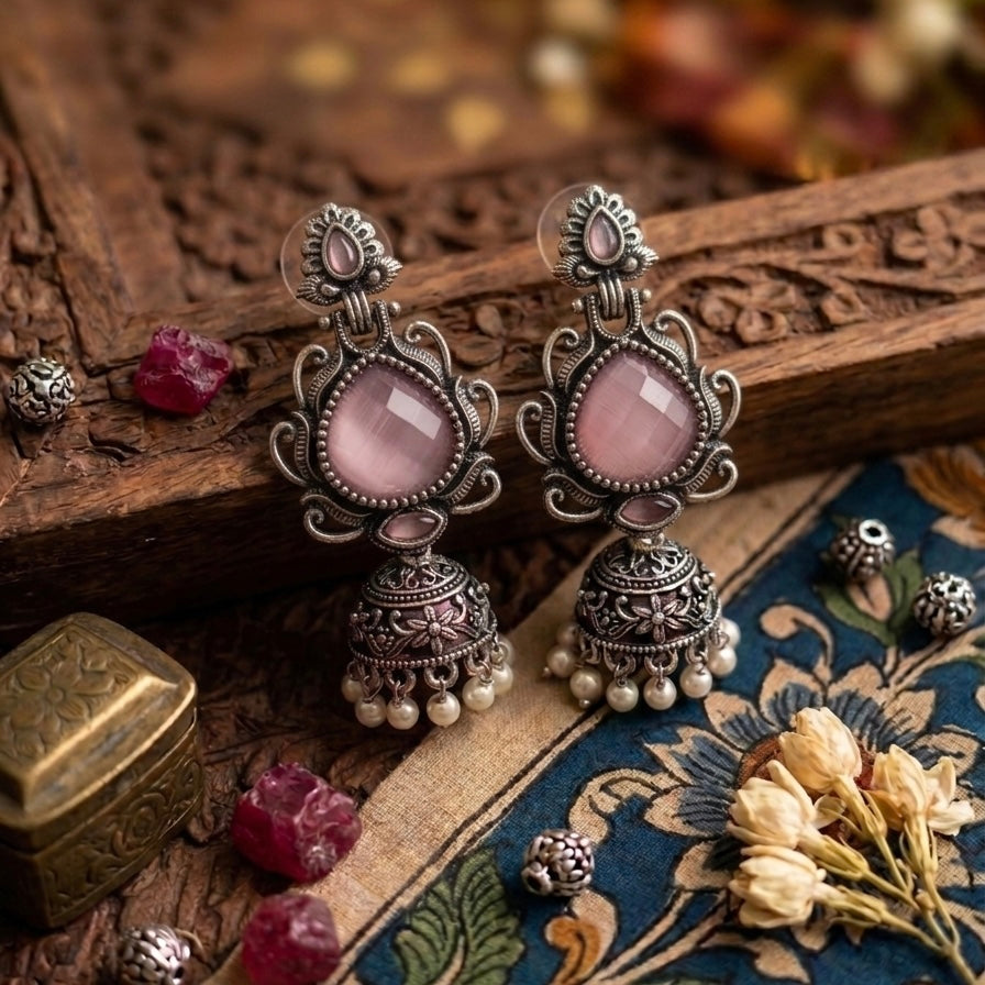 Oxidised Earrings E1175