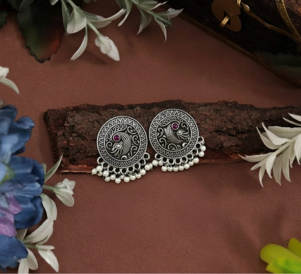 Oxidised Earrings E178