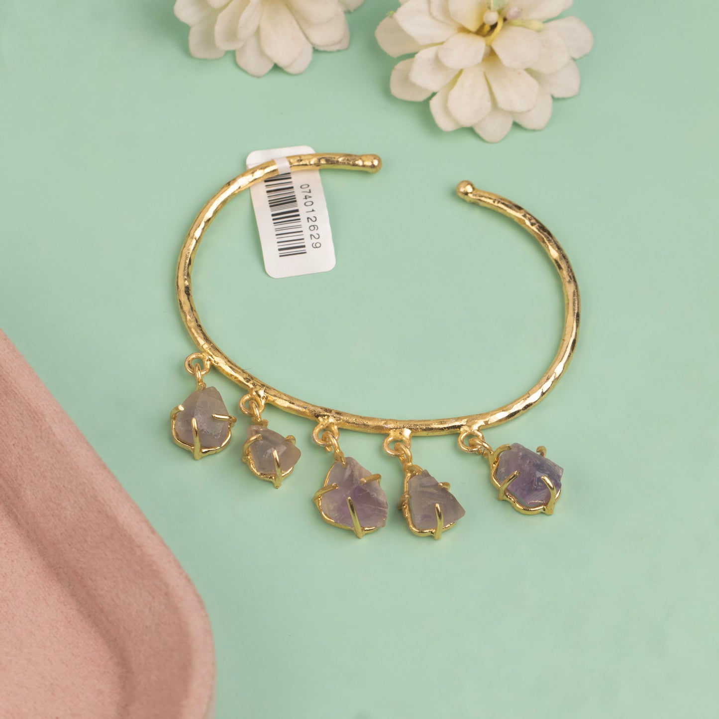 Cuff Bangle B528[Gem Stone]