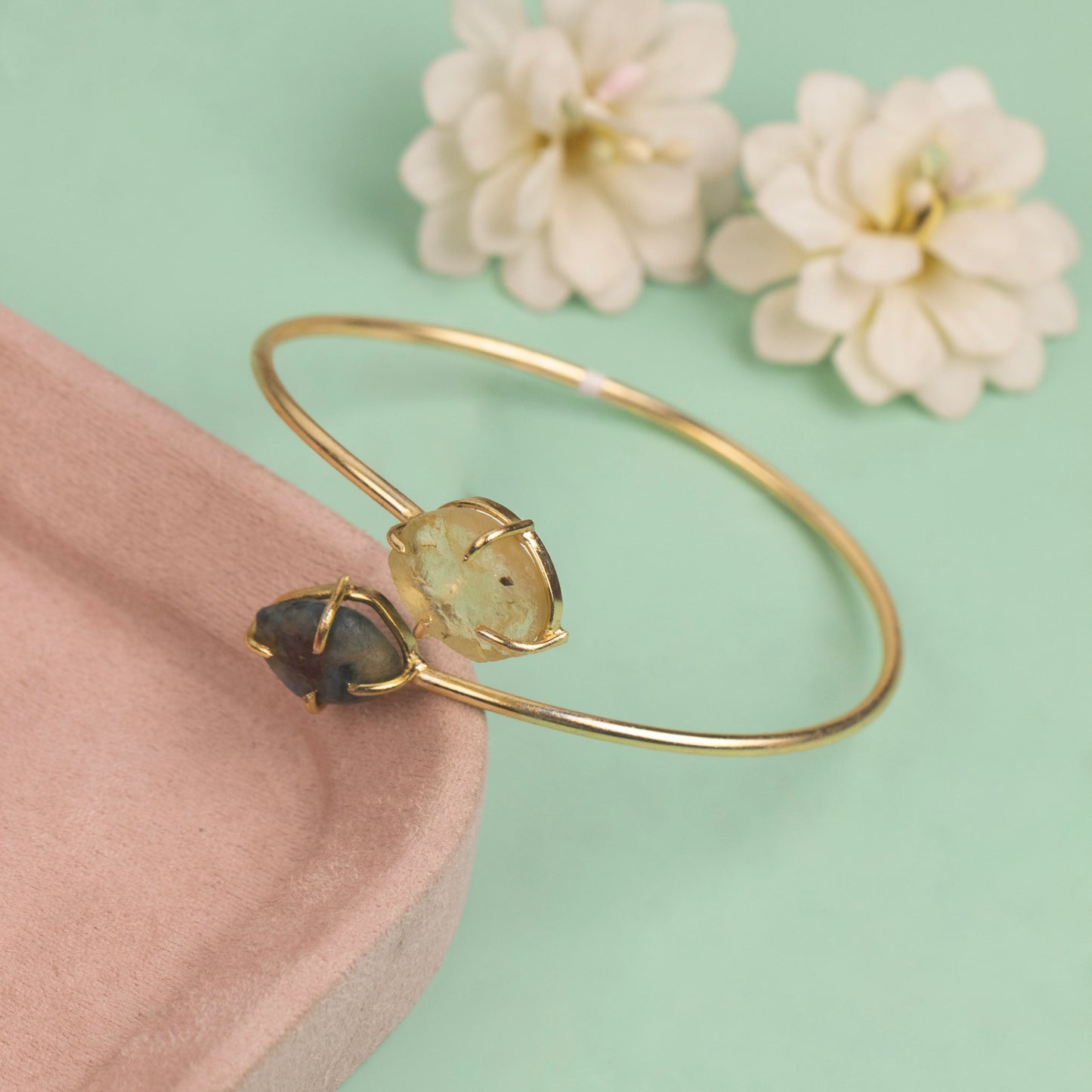 Cuff Bangle B532[Gem Stone]