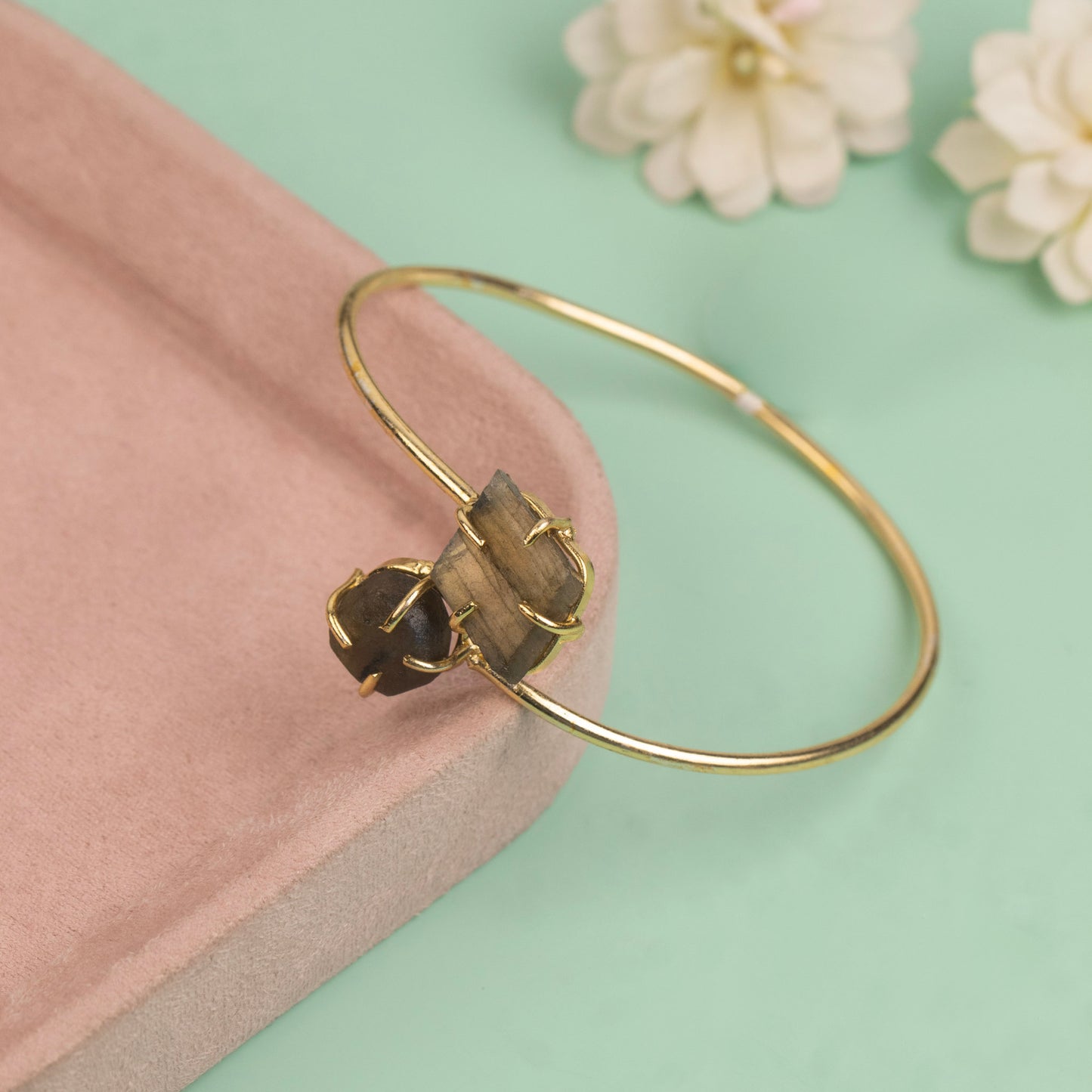 Cuff Bangle B532[Gem Stone]