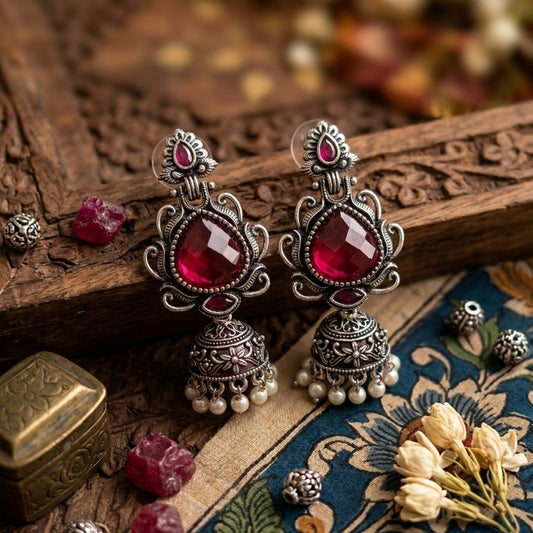 Oxidised Earrings E1175