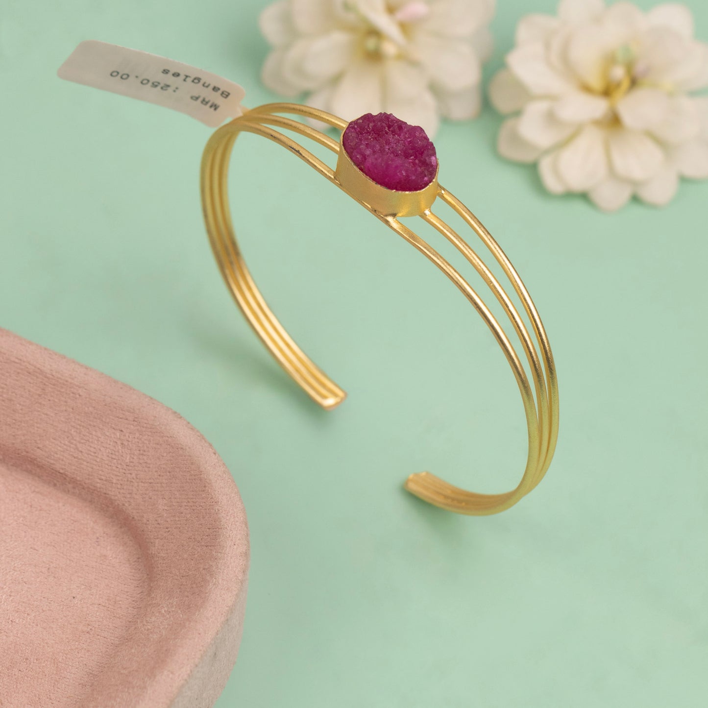 Cuff Bangle B531[Gem Stone]