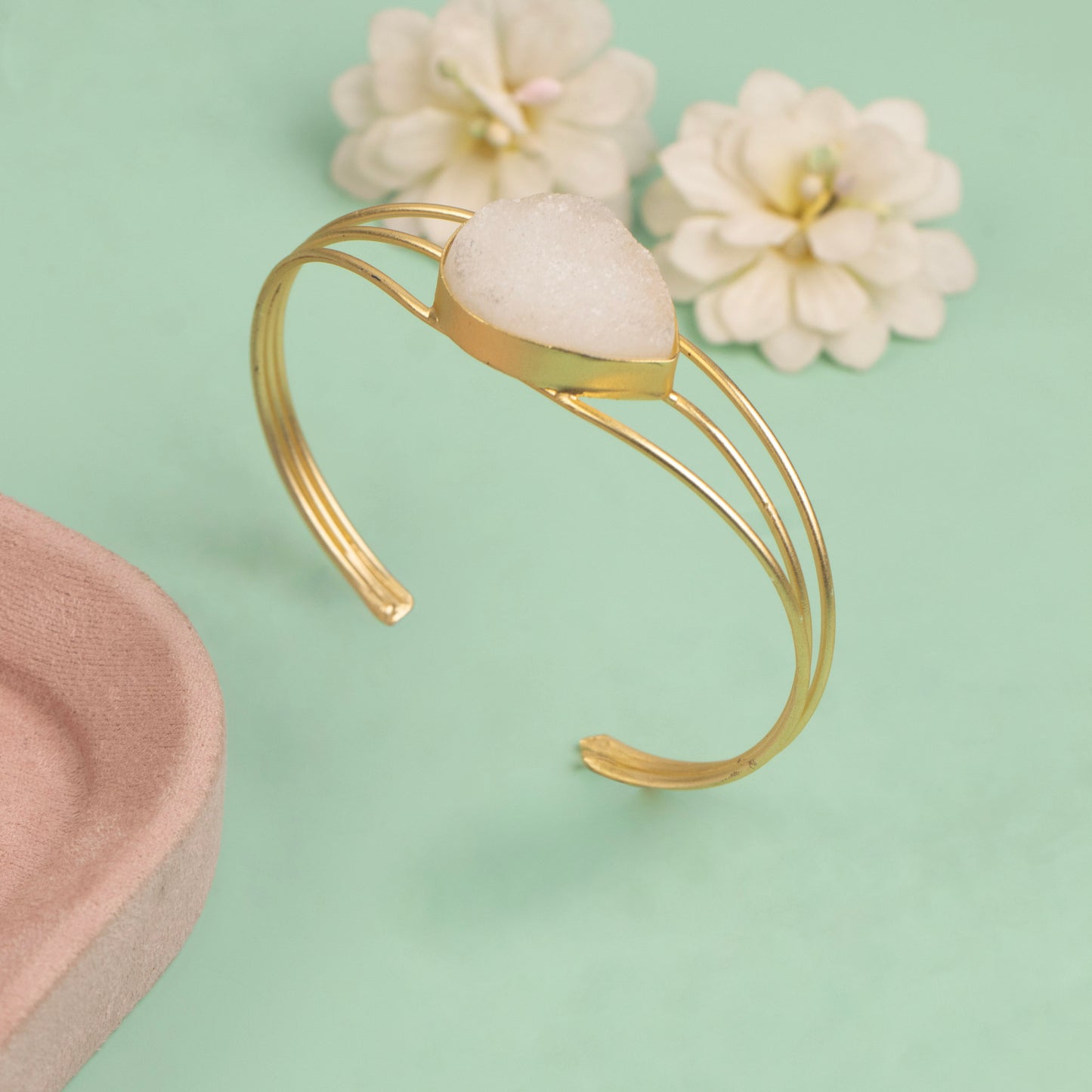 Cuff Bangle B529[Gem Stone]