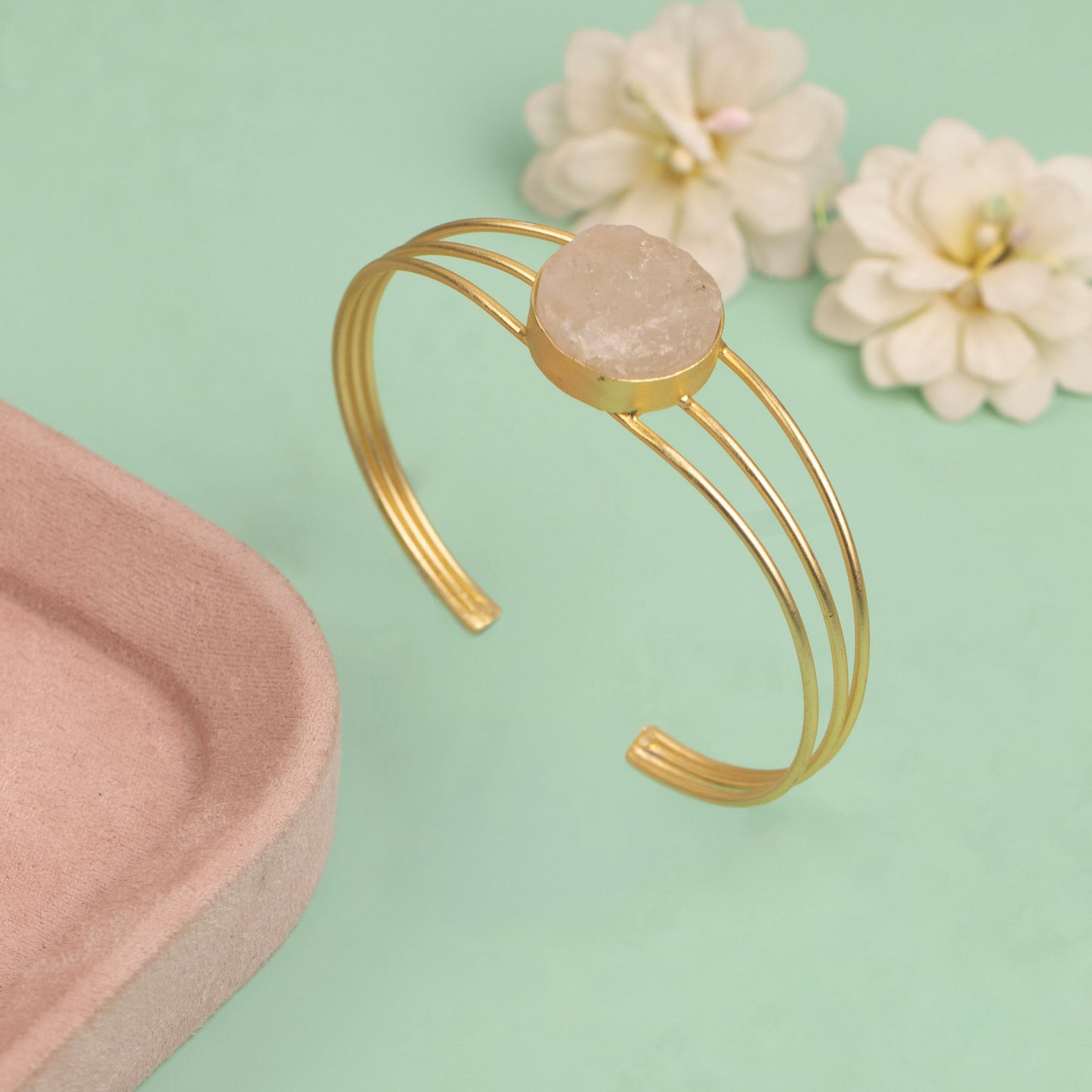 Cuff Bangle B533[Gem Stone]