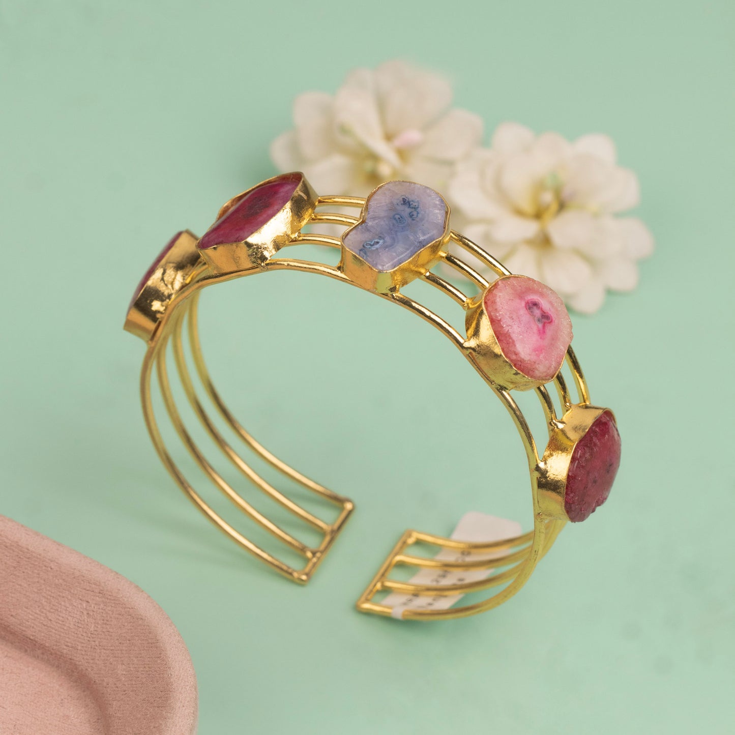Cuff Bangle B527[Gem Stone]