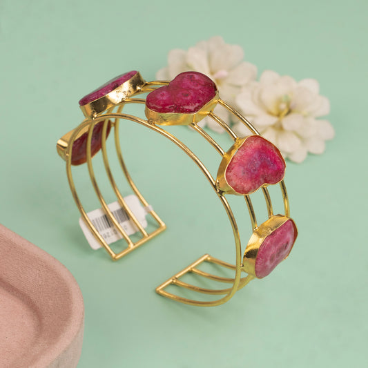 Cuff Bangle B527[Gem Stone]