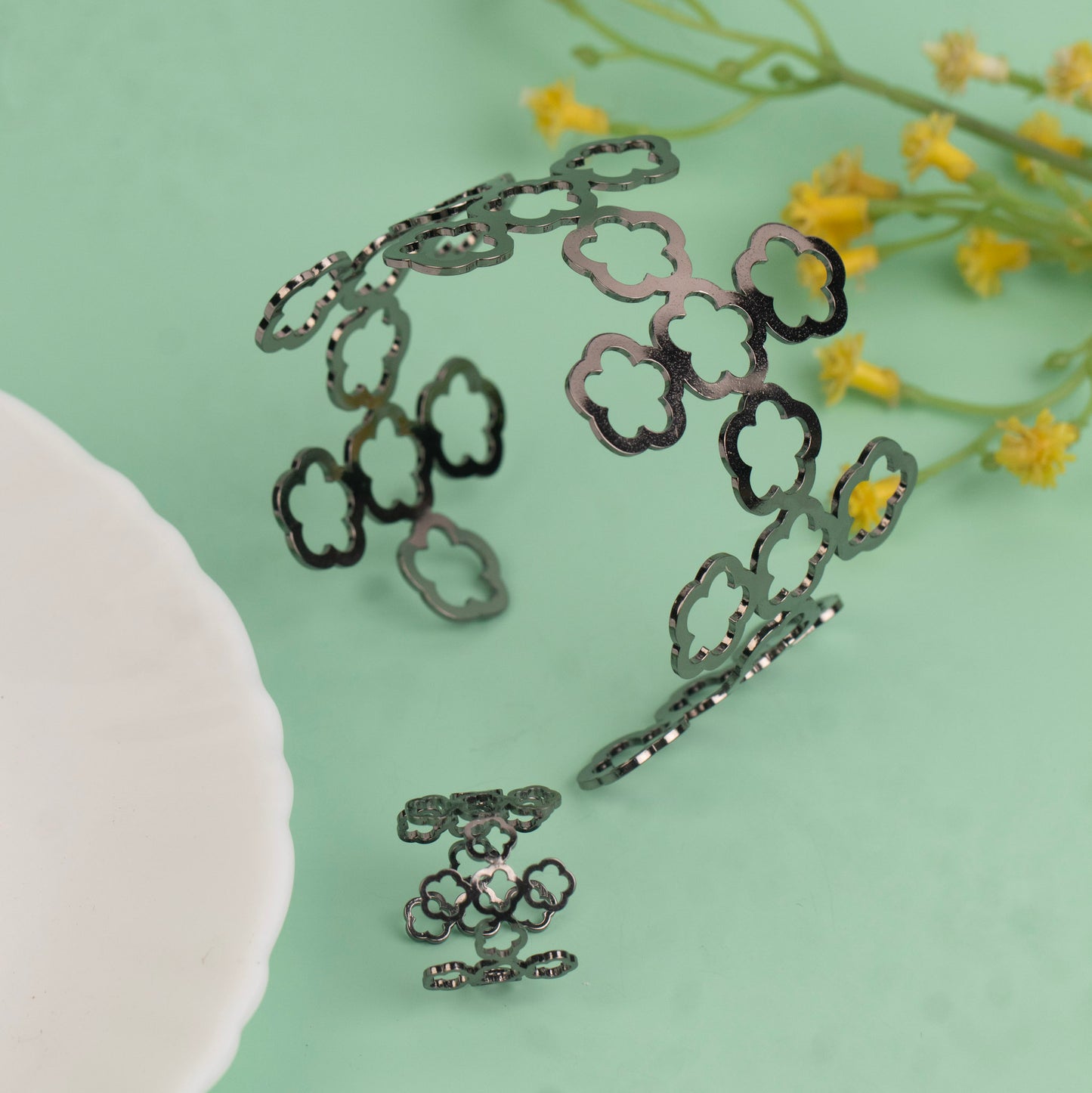 Cuff Bangle B493[Ring Combo Set]