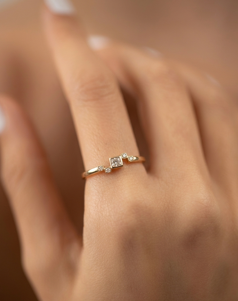 Finger Ring FR93[Anti-tarnished]
