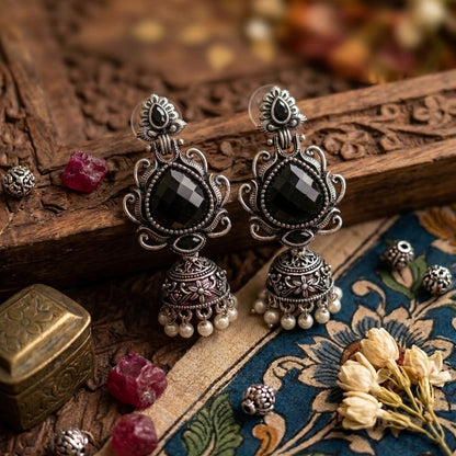 Oxidised Earrings E1175