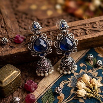 Oxidised Earrings E1175